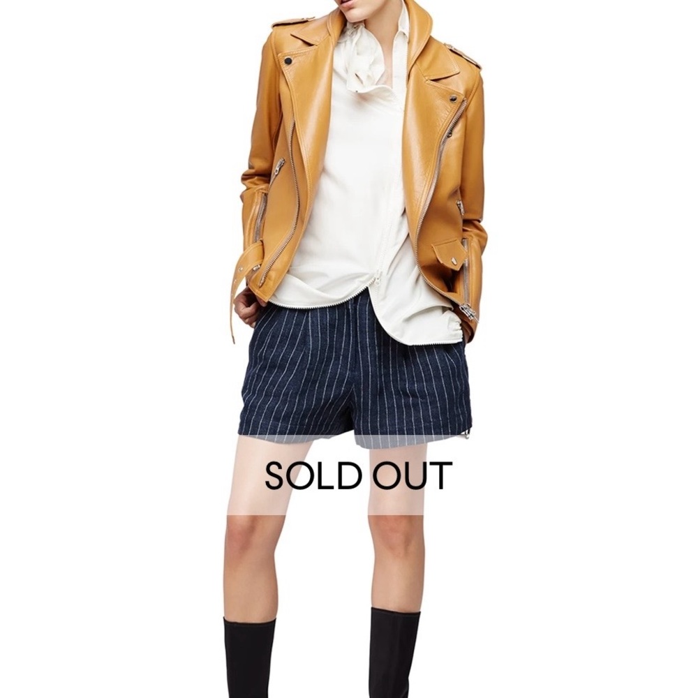 3.1 Phillip Lim Navy Pinstripe Linen Utility Shorts